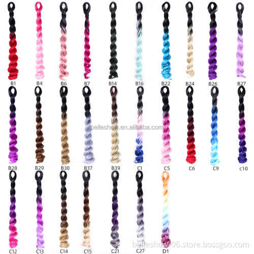 Hot sell  20inch 100g wholesale crochet braid fiber jumbo braids deep wave hair ombre synthetic braiding hair extensions